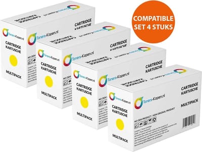 HP CF412X,CF412X - Toner Geel 4-pack - 20.000 pagina's totaal - Huismerk Compatible - Geschikt voor HP Color LaserJet Pro M377dw HP Color LaserJet Pro M452 Series HP Color LaserJet Pro M452dn HP Color LaserJet Pro M452dw HP Color LaserJet Pro M452nw