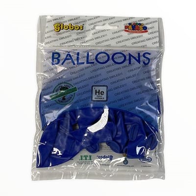 Zakje met 15 kongingsblauwe ballonnen - 30cm doorsnee (12 inch) - Biologisch afbreekbaar