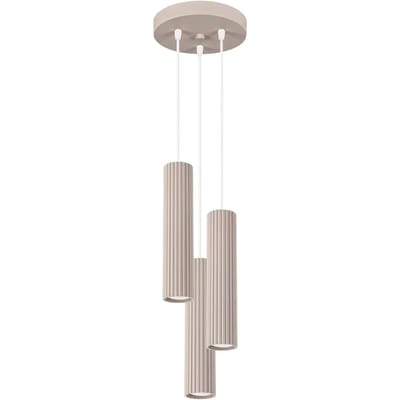 Sollux Lighting Hanglamp Karbon - GU10 - taupe - aluminium - 19.5x19.5x108cm