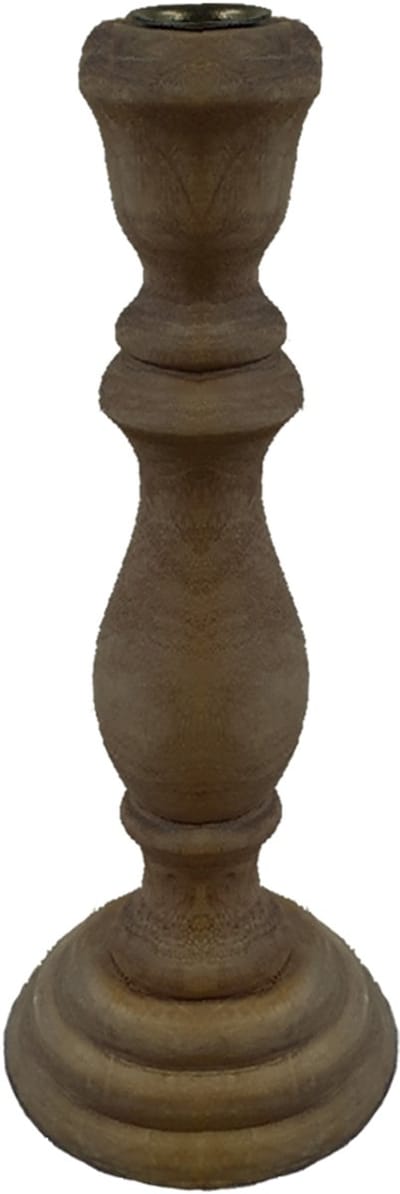 by Mooss - Kandelaar - Hout - 30 cm - Landelijk - Stoer - Sober - Landelijk - Sfeervol - Decoratie