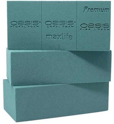 Premium insteekschuim voor bloemen met MaxLife-impregnering - 3-4 dagen vers, 23 x 11 x 7,5 cm, 3 stuks
