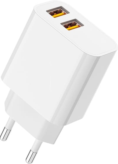 Usb Stekker 2 Poorten - Dubbele usb Oplader - Oplaadstekker voor gsm, tablet & accessoires