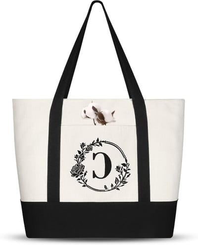 Persoonlijke Canvas Tote Bag met Borduursel, Unieke Cadeau Tas voor Moeders, Leraren en Vrienden, Perfect voor Bruiloften, Verjaardagen en Stranduitjes
