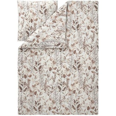 LIVARNO Polyester satijn dekbedovertrek 140 x 200 cm, 1-persoons (Bladeren)