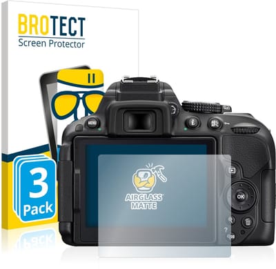 BROTECT - Screenprotector voor Nikon D5300 - Folie Beschermfolie Beschermglas matte 3 Stuks