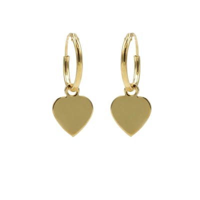 Karma Oorringen Hoops Heart Goud