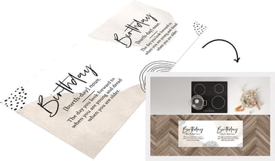 Keukenloper - Loper keuken - Woordenboek - Verjaardag - Quotes - 120x50 cm - Keukenloper vinyl