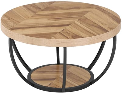 Geargalaxy Salontafel - Bijzettafel - Tafel - Lage tafel - Tafel voor Woonkamer - Design tafel - Huiskamertafel - 2-laags - Bruin