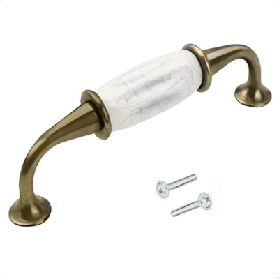 Handgreep Klassiek Wit brons 128 MM - Handgreep wit- handgreep keuken - Meubelbeslag - handgrepen keukenkastjes - handgrepen kast - Keukengrepen wit brons - Kastgrepen - Meubelgrepen - Deurgreep wit brons- Enid Serie