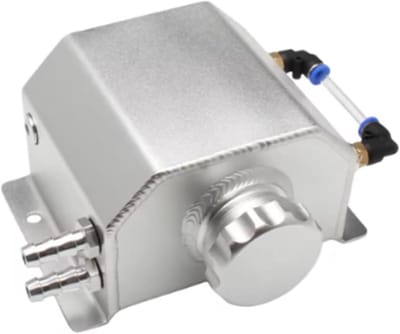Compensatievat Koelmiddel - Overloopfles Radiator - Motor Koelen - Lekvrij Aluminium Ontwerp - 1L - Zilver