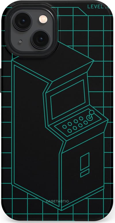 Casetastic Hoesje Geschikt voor Apple iPhone 13 Magsafe - Stijlvolle Beschermende Duo-layer Case - Retro joystick