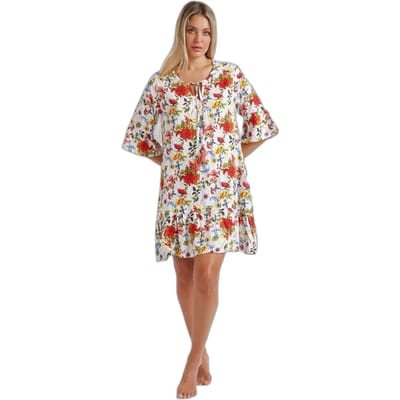 Vrouwelijke jurk met Franse mouwen Admas Mexican Otomi