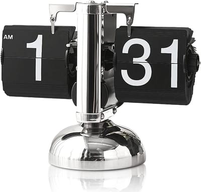 Automatisch omslaan van pagina's, digitale klok met automatische bladomslag, intern tandwielmechanisme, verwijderbare kwartsuurwerken, nauwkeurig en eenvoudig instelbaar.