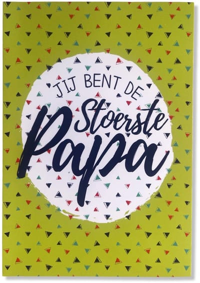 Vaderdag Wenskaart - Jij bent de Stoerste Papa - Vaderdagkaart - 12x17cm - gevouwen kaart Inclusief envelop
