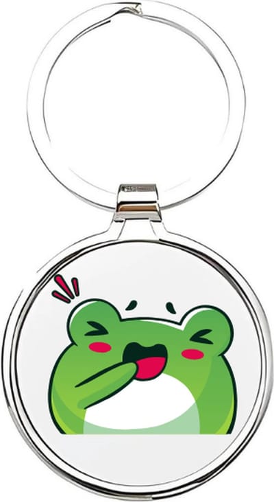 Akyol - Kikker Sleutelhanger - kikker - dierenliefhebbers - frog - groene kikker - Pad - amfibie - dier - dieren sleutelhanger - padkikker - sleutelhanger - 4 x 7,5 CM