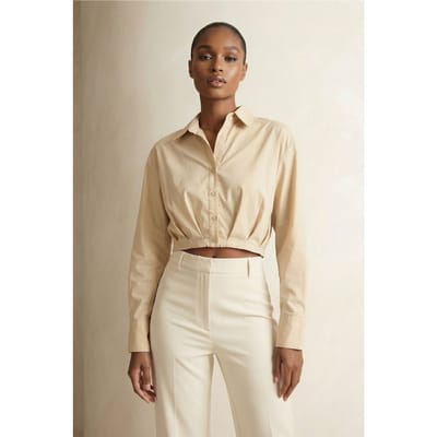Casual Knooptop Crop Shirt