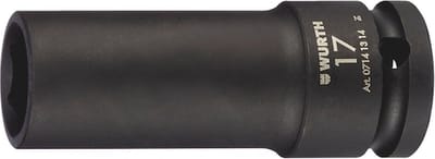 Wurth - 1/2 inch krachtdopsleutel, metrisch, zeskant, lang - Krachtdopsleutel 1/2 inch zeskant, metrisch, lang x 1 st Soort aandrijving Binnenvierkant Sleutelwijdte 13 mm