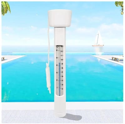 Zwembadthermometer - Drijvende meter - Water temperatuur - Nauwkeurige meting - 0-40 graden - Wit
