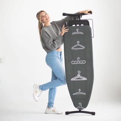 Strijkplank 125 x 41 cm - Lichtgewicht, Stabiliteit en Hoogte Verstelbaar met Antislip Voeten