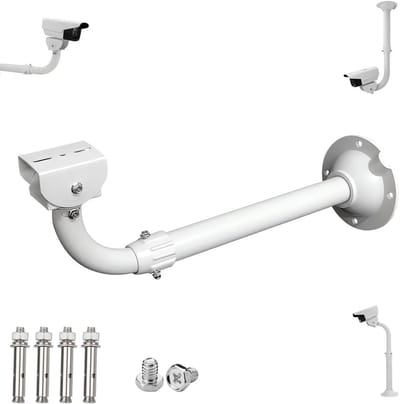 Uitschuifbare CCTV-beveiligingscamera-montagebeugel, 30-60 cm telescopische verstelbare montagebeugel, universele camerapaalbeugel, wandmontage en plafondmontage (L type)