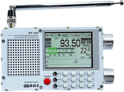 Zeer Gevoelige Draagbare Radio met Kleuren Touchscreen FM AM Kortegolf Ontvangst