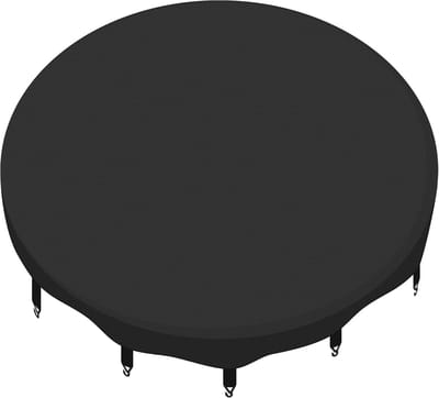 Trampoline Afdekzeil - Regenhoes Beschermzeil - Trampoline Beschermen - Eenvoudige Bevestiging - 305 cm - Zwart