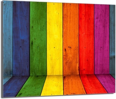 TMK ArtDeko - Beschermplaat Glas - 60x52 - Kleurvol - Veelkleurig