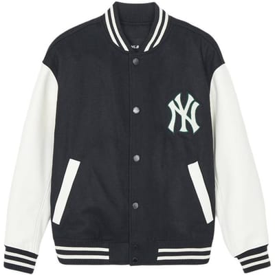 MLB SS24 New York Yankees Couleur Classique Bloc de Couleur Décontracté Veste de Baseball Vestes Unisexes Noir 3AJPV0141-50BKS XS white