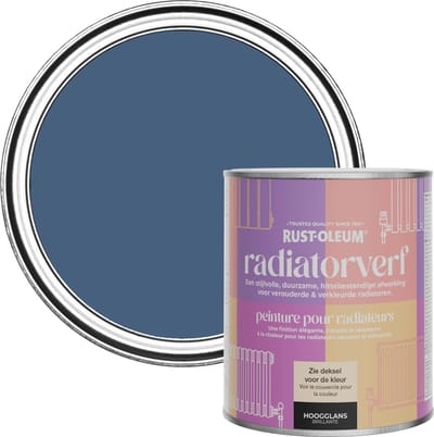 Rust-Oleum Donkerblauw Radiatorverf Hoogglans - Inktblauw 750ml