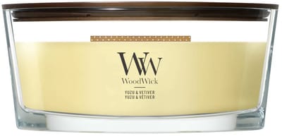 WoodWick Hearthwick - Yuzu Vetiver - Ellipse Geurkaars - 50 branduren
