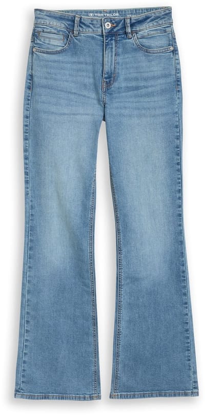 Tom Tailor - TTSTELLA BOOTCUT-jeans met stretch - Maat 28/32 - Used Light Stone Blue Denim