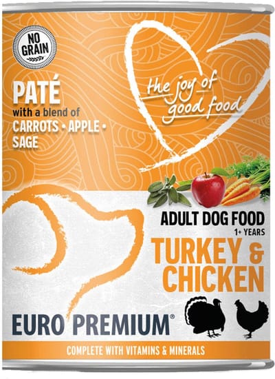 Euro-Premium Paté Adult Hondenvoer Nat Turkey & Chicken - 400 gr