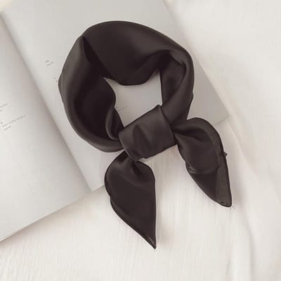 Effen Kleur 70*70cm Zijden Vierkante Sjaal Vrouwen Zachte Satijnen Haarband Nekdoek Stropdas Vrouwelijke Hoofdband Taslint gray
