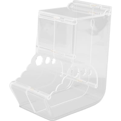 Automatische Hamster Voerbak Transparant Plastic Anti-Kantel Huisdier Voedsel Dispenser voor Eekhoorn Egel Cavia ZS 02 white