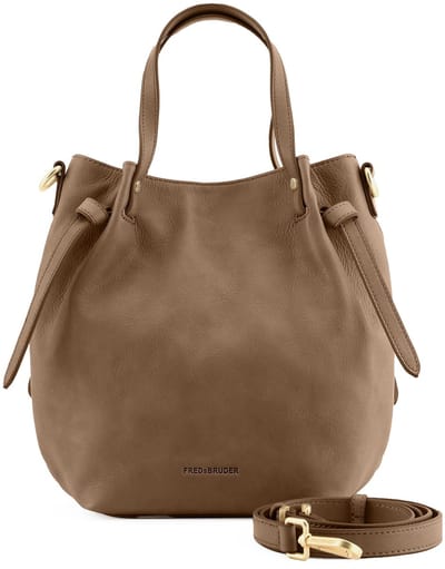 FREDsBRUDER Leren handtas schoudertas Just Easy Little Basket Black zwart
