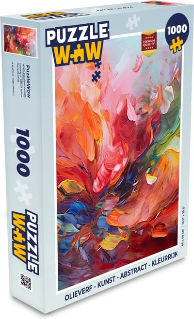 Puzzel Olieverf - Kunst - Abstract - Kleurrijk - Legpuzzel - Puzzel 1000 stukjes volwassenen