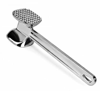 longziming -Vleeshamer – Dubbelzijdige Vleeshamer – Stevig Metaal – Ergonomische Greep – Twee Texturen – Ideaal voor Keuken en BBQ