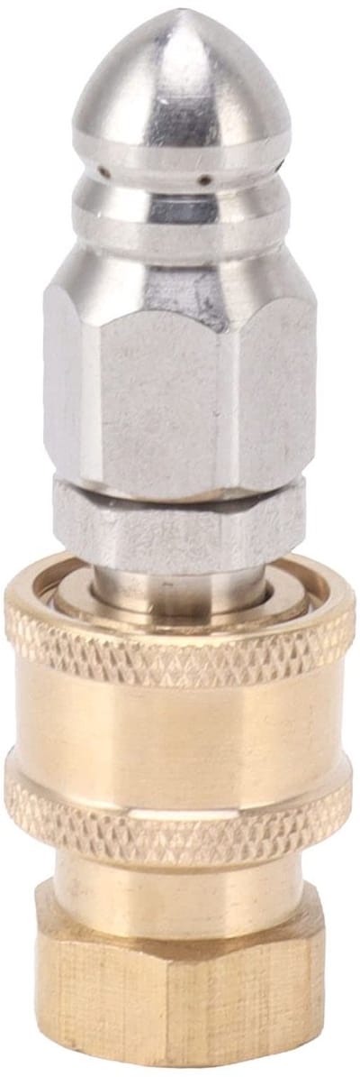 Dailygoods- Rioolsproeier - Eenvoudige aansluiting G1/4 - Roestvrij staal - Snelle afneembare stekkerconnector - Compleet met adapters - Geschikt voor binnen/buiten gebruik - Afvoermondstuk