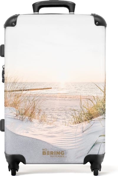NoBoringSuitcases.com - Grote koffer - Reiskoffer duinen met 4 wielen - Trolley op wieltjes 72 liter - Rolkoffer groot lichtgewicht - Ruimbagage valies 20kg - Valiezen voor volwassenen - Fotokoffer middelgroot - Reisbagage & reisaccessoires medium