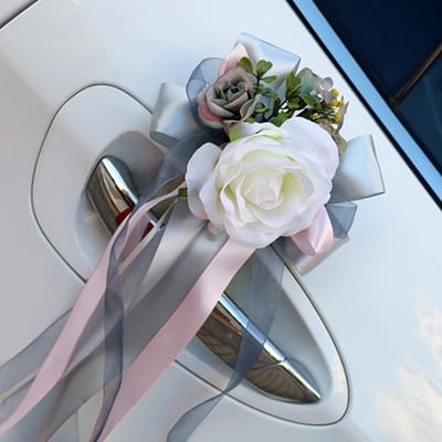 Dailygoods- Autoversiering Bruiloft - Auto Decoratie Interieur - Bloem Decoratie - Kunstbloemen - Duurzaam - Romantische Sfeer - Autodecoratie