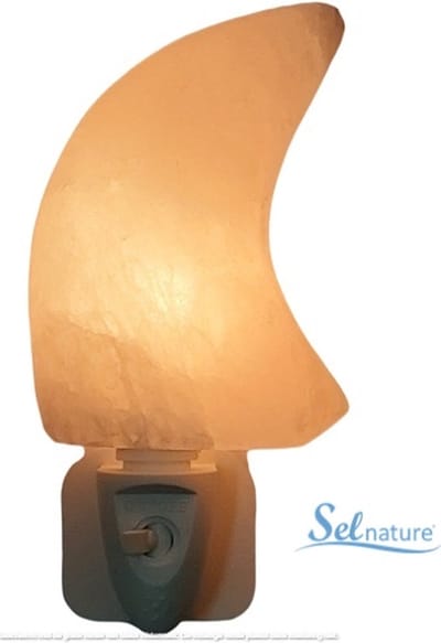 Himalaya zoutkristal nachtlampje 'maan' oranje !! GRATIS VERZENDING !! (incl. LED lampje en adapter voor elk stopcontact)
