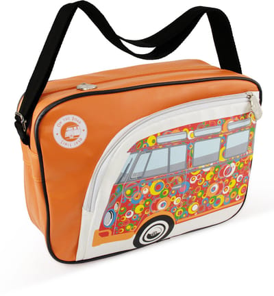 BRISA VW Collection - Stijlvolle & coole Volkswagen retro/vintage schouder-/reistas met VW T1 Bulli Bus- motief (kunstleer)