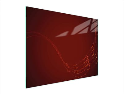 TMK ArtDeko - Snijplank - Geharde Glas - 52x40 cm - Rood