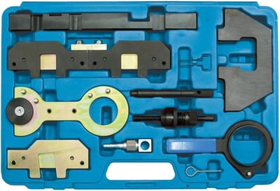SW-Stahl 26103L motorafstelgereedschapset I geschikt voor BMW I voertuigen voor M40, M42, M43, M44, M50, M52, M54, M56 motoren
