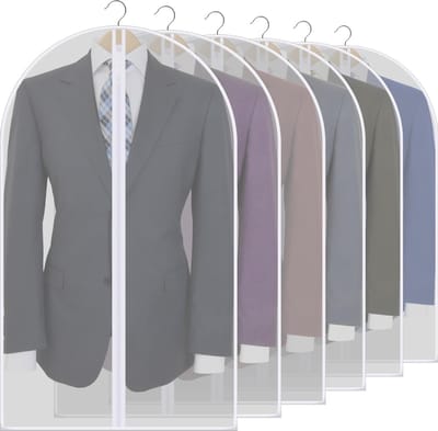 La'Moussawi ® Kledinghoezen Set van 6 met Transparant Ontwerp en Handige Ritssluiting voor Diverse Kledingstukken