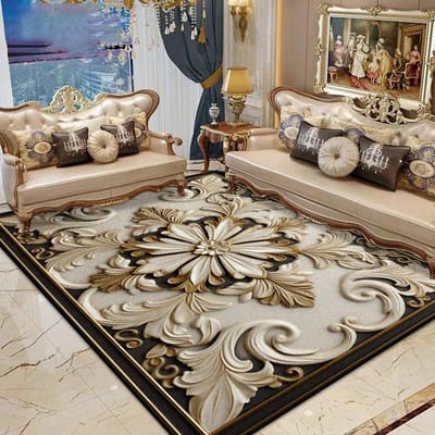 Grote Woonkamerkleden in Europese Stijl Luxe Decor Thuis Slaapkamer Pluizig Pluche Tapijt Eetkamer Wasbaar Antislip Zachte Mat Vloer 80*160cm