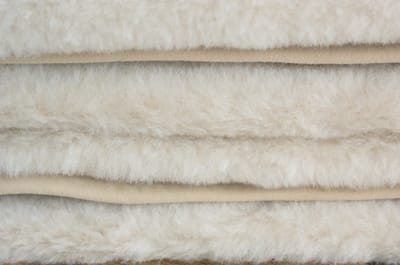 Wollen Deken 100% Wol Merino & Kameel Blend - Ash White - OnceDoce® 450 g/m² Heerlijk Zacht Ademend en Warm - Wasbaar - 140x200cm