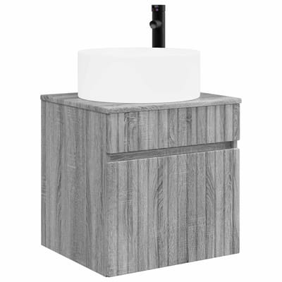vidaXL - Wandgemonteerde - wastafelmeubel - Grijs - Sonoma - 49 - x - 44,5 - x - 65,5 - cm