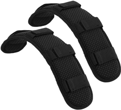 IMstore - Universele Schouderpads - Ademend en Comfortabel - Extra Dikke Nylon - Zwart - Rugzak Schoudersteun - Geschikt voor Lange Draagtijd - 1 Paar