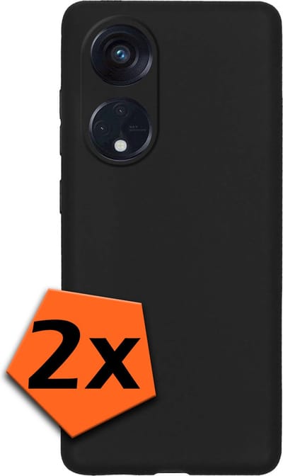 Hoes - 2 Stuks - Geschikt voor OPPO Reno 8T 4G - Sterk & Shockproof - Case Siliconen - Back Cover - Telefoon Hoes - Zwart